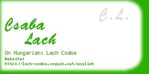 csaba lach business card